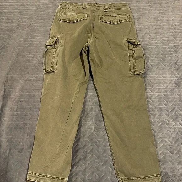 Abercrombie & Fitch drawstring heavy cargo pants mens size‎ 31x32 pre-owned